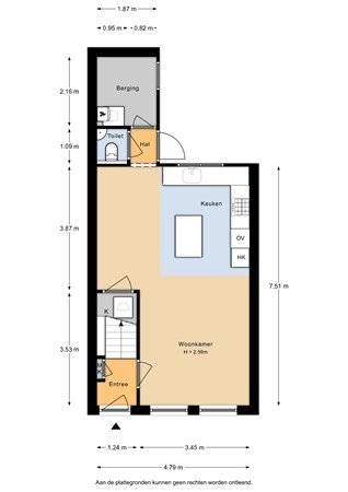 Floorplan - Eendrachtstraat 58, 1502 TL Zaandam